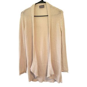 Wooden Ships Paola Buendia Beige Open Knit Cardigan Sweater Size XS/S